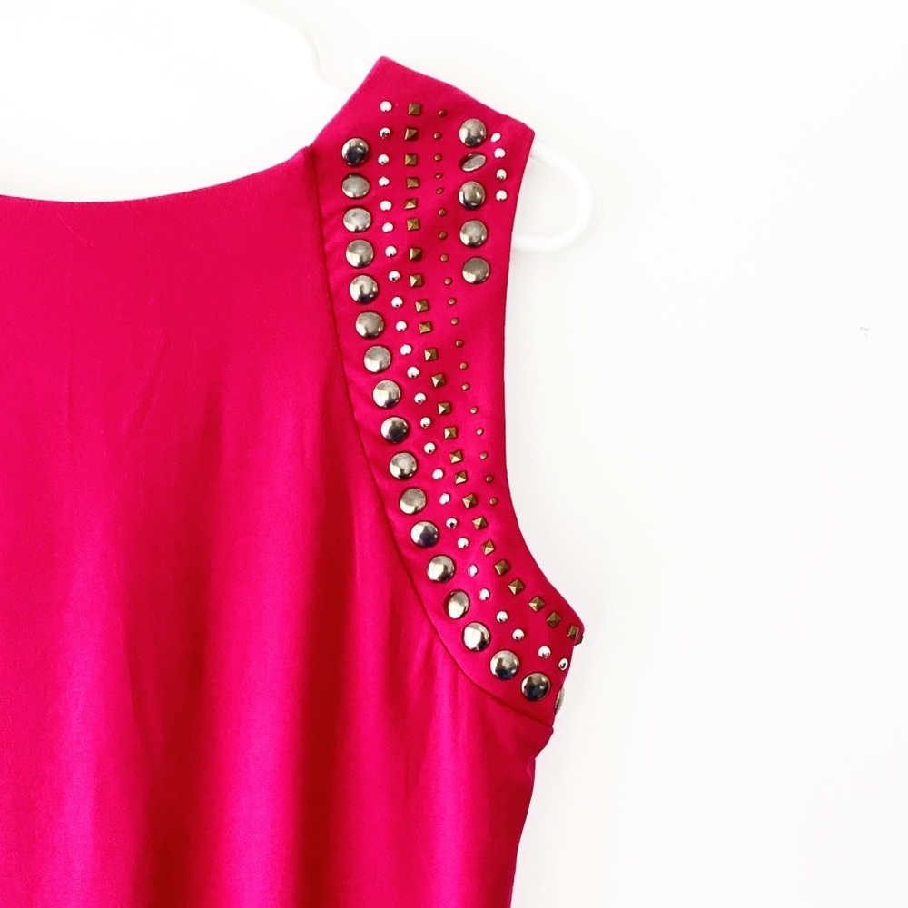 Rock & Republic Fuchsia Pink Studded Bodycon Dress | Size Medium - Picture 9 of 10